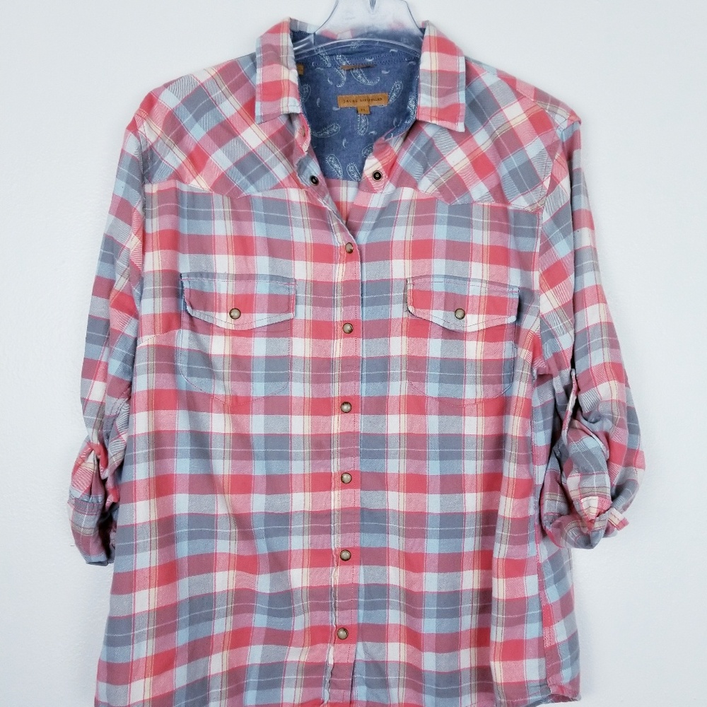 Sea Jachs Girlfriend roll tab sleeve snap shirt